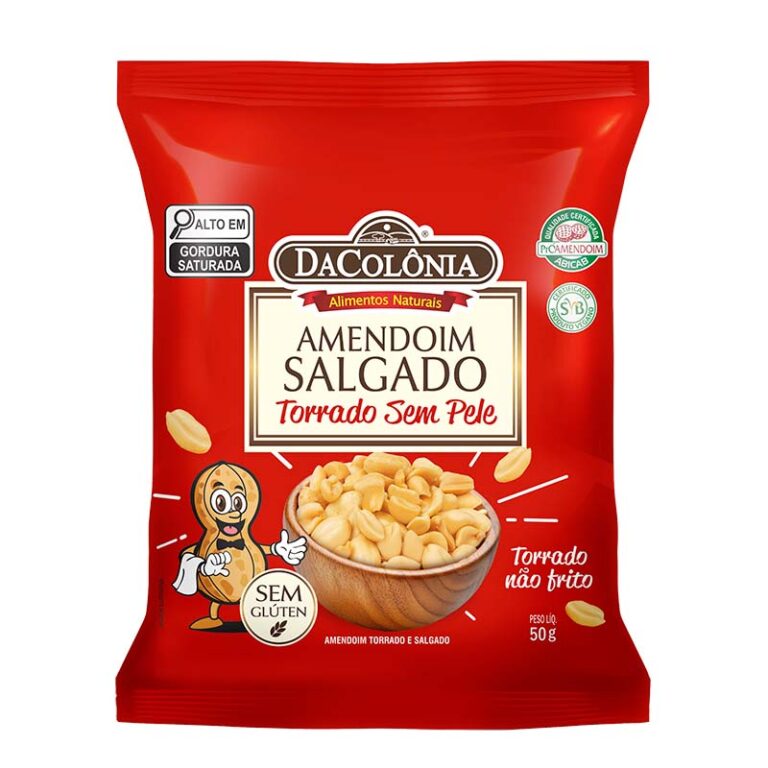 Amendoim Salgado Torrado sem Pele