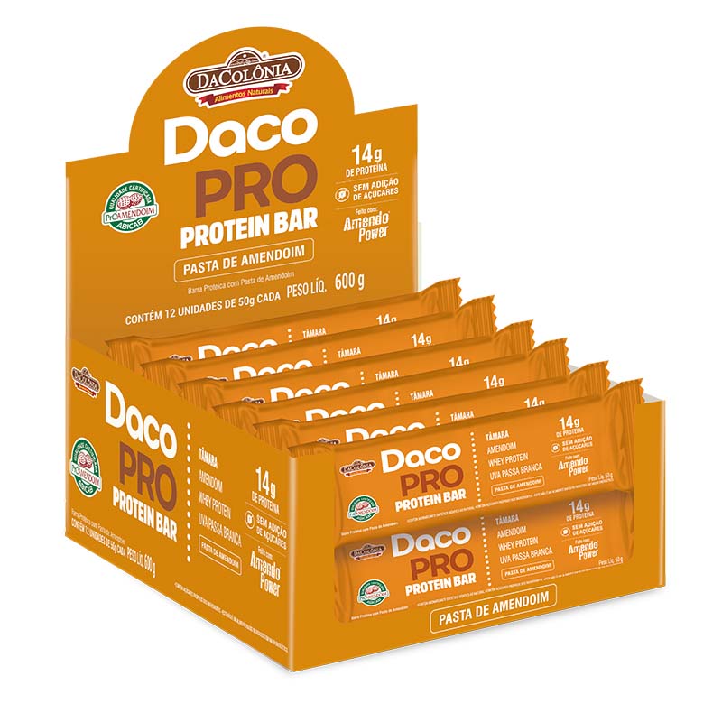 display barra dacopro protein - sabor pasta de amendoim 600g_800X800