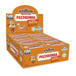 Paçoquinha Retangular com Mascavo - Display 432g
