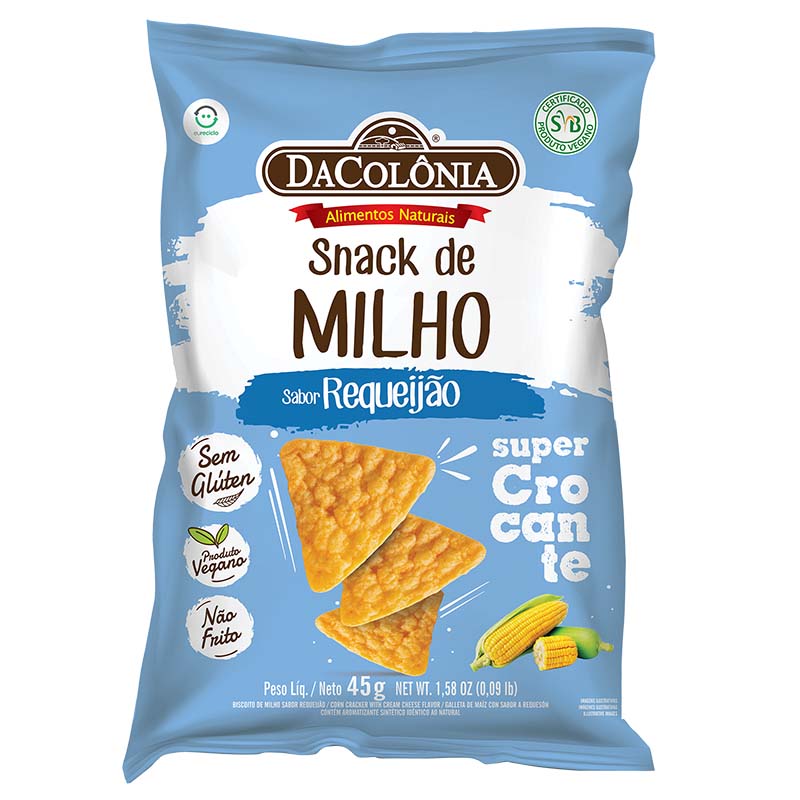 SNACK DE MILHO_SABOR REQUEIJÃO_45g_DaColônia_JUNTO