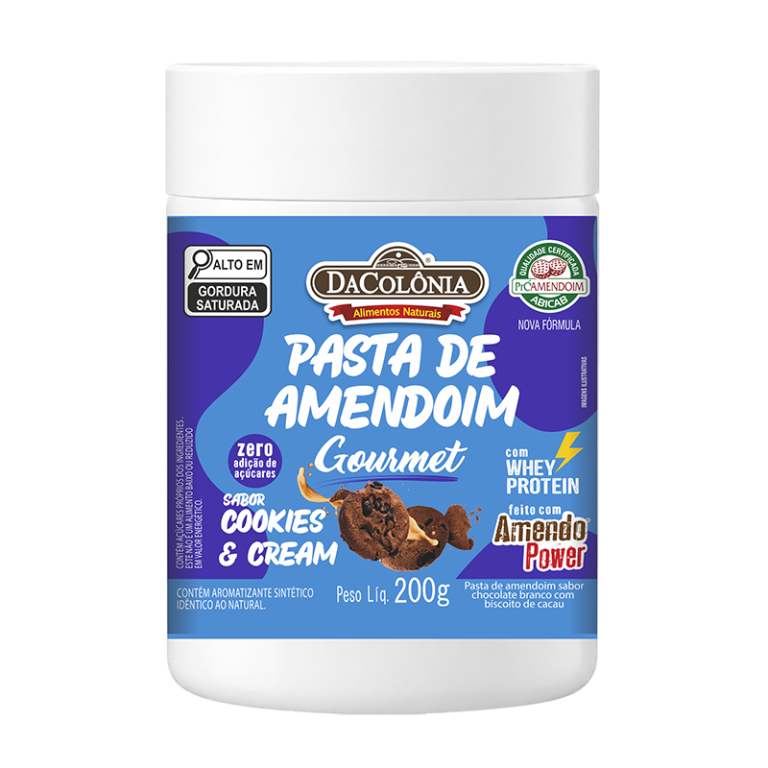 Pasta de Amendoim Gourmet sabor Cookies & Cream 200g