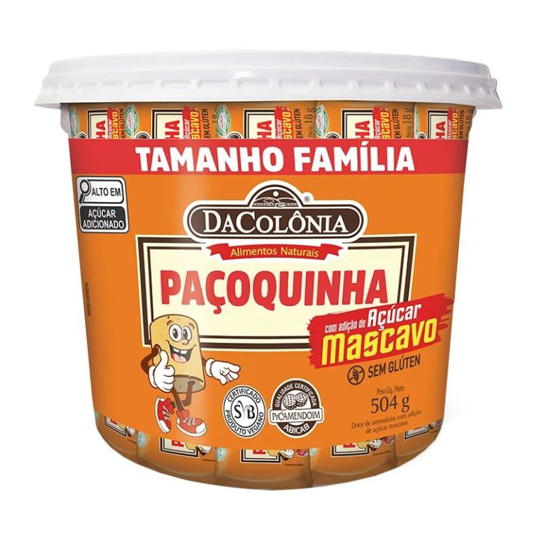 Paçoquinha Rolha Mascavo Pote 504g