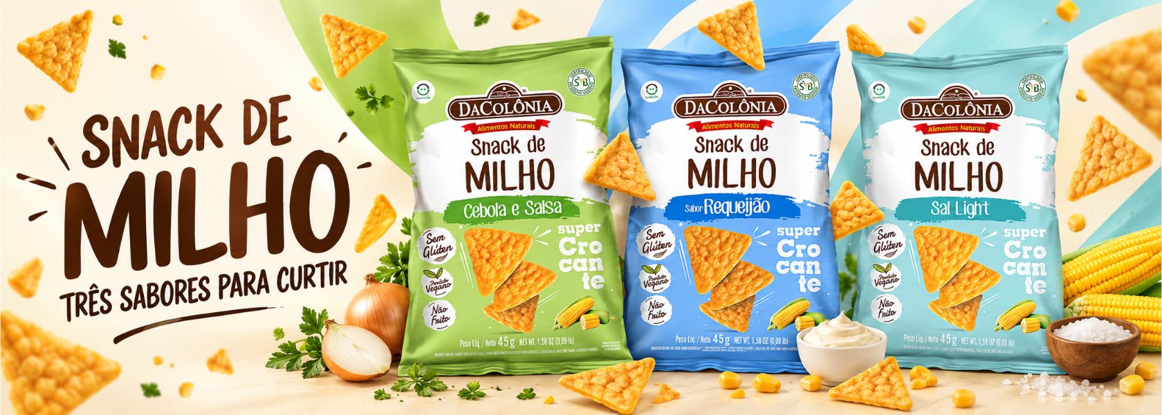 snack de milho sabores